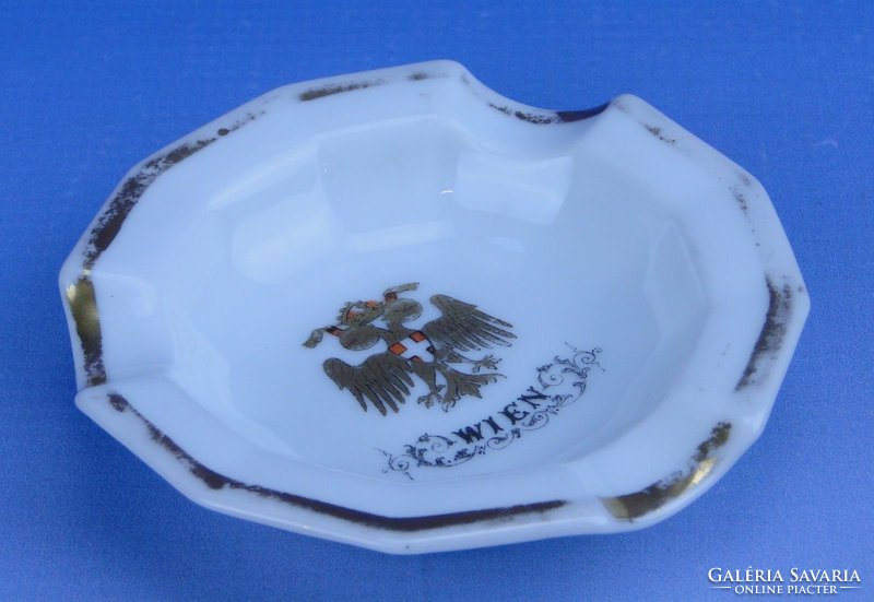 0D694 Régi osztrák porcelán hamutál WIEN