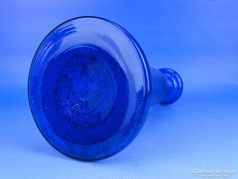 0D717 Kobaltkék színű üvegváza díszváza