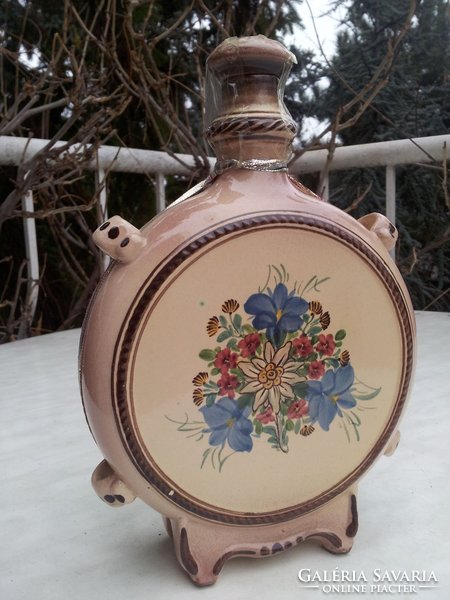 Old french faience water bottle