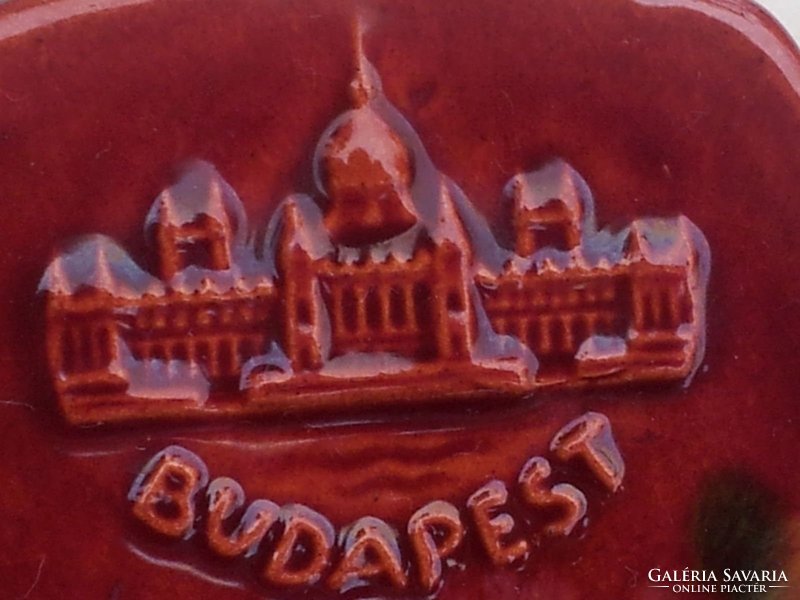 Budapest ceramic ashtray with the parliament
