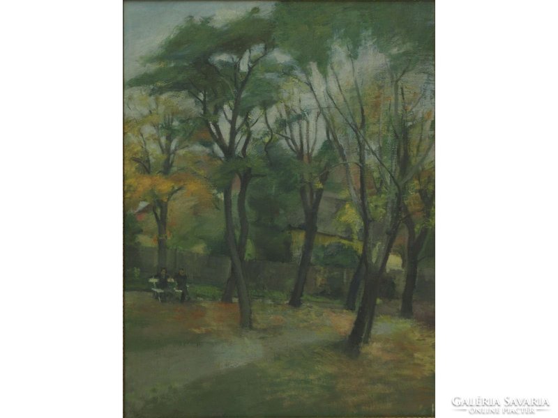 Magyar festő, 1940 körül : Parkban