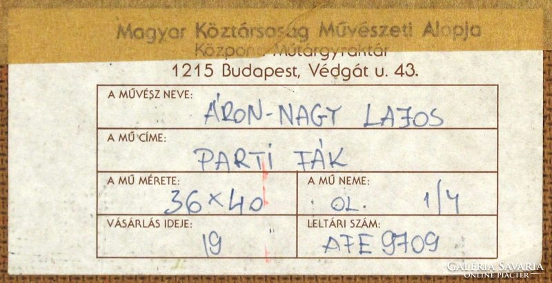 Áron-Nagy Lajos : "Parti fák" 1968