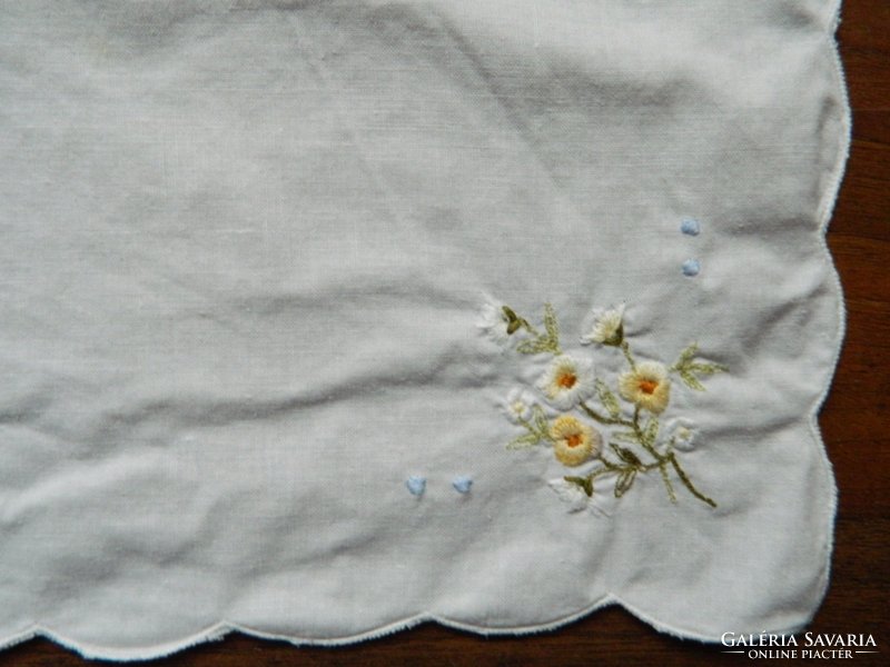 Azure - embroidered tablecloth - needlework