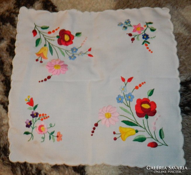 Small beautiful embroidered tablecloth