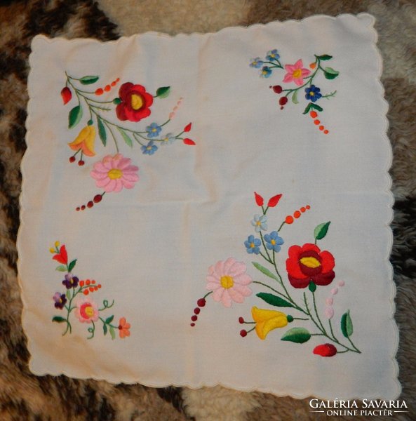 Small beautiful embroidered tablecloth
