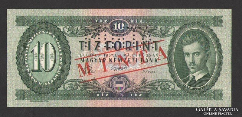 10 forint 1957.  MINTA!!!  RITKA !!! UNC !!!