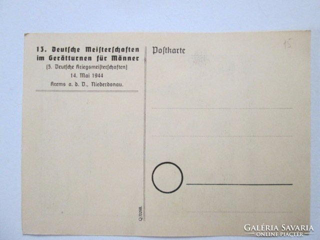 Német II.vh. katonai atlétika bajnokság képeslap 1944