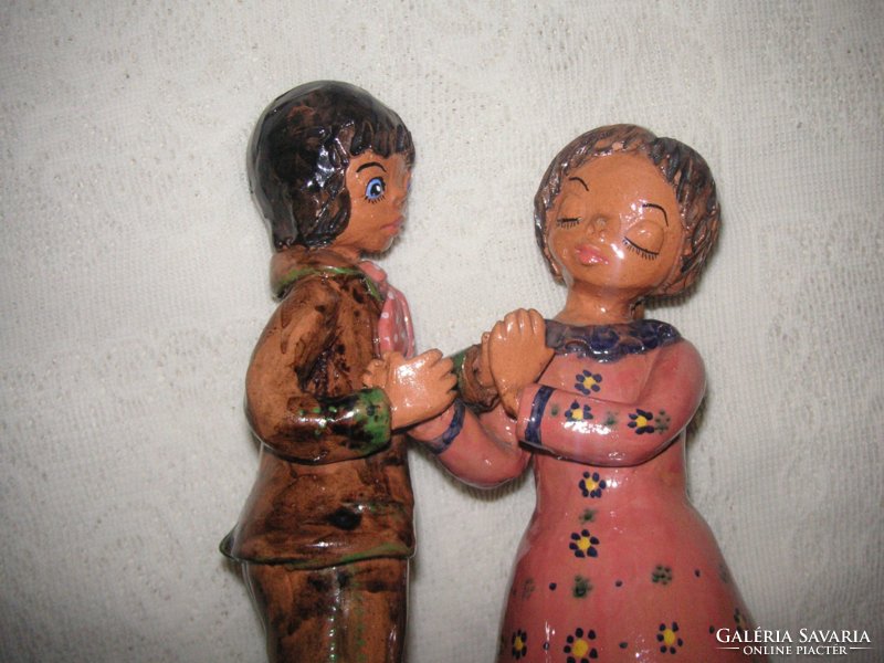 Ceramic pair, marked