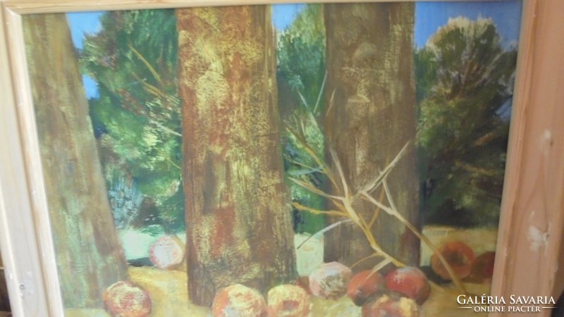 Scholz Erik: Gyümölcsfák olaj festmény