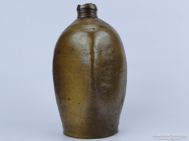 0E043 Antik cseh cserép ásványvizes palack