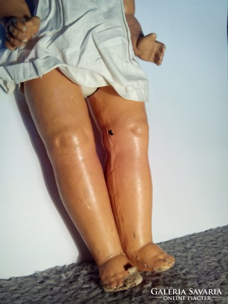 Now it's absolutely worth it!!! Antique old marked papier-mâché doll diamante in original underwear