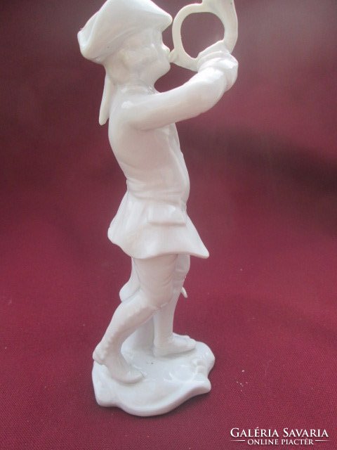 Xviii.-Xix sz. Meissen figural porcelain, the hunting horn, beautiful
