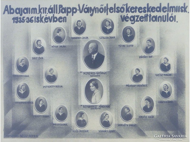0E309 Régi bajai tablókép 1935-36