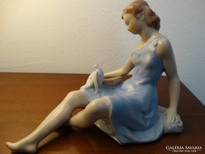 Drasche kézzel festett porcelán szobor