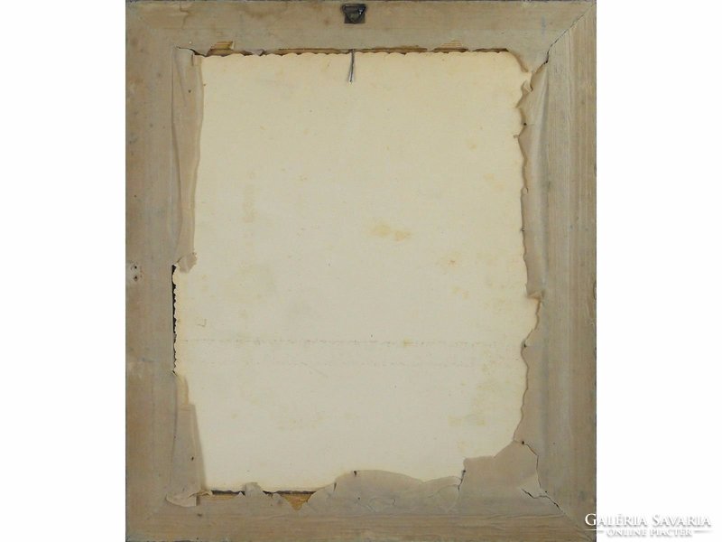 0E799 Jelzett felvidéki papír pasztell tájkép