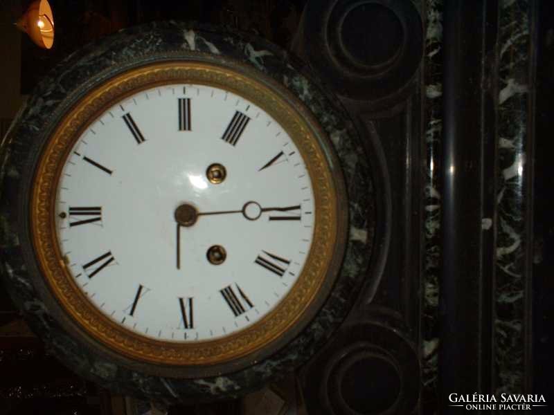 Antik Márvány kandalló óra 1800-as évek-látványos db.,alkudható