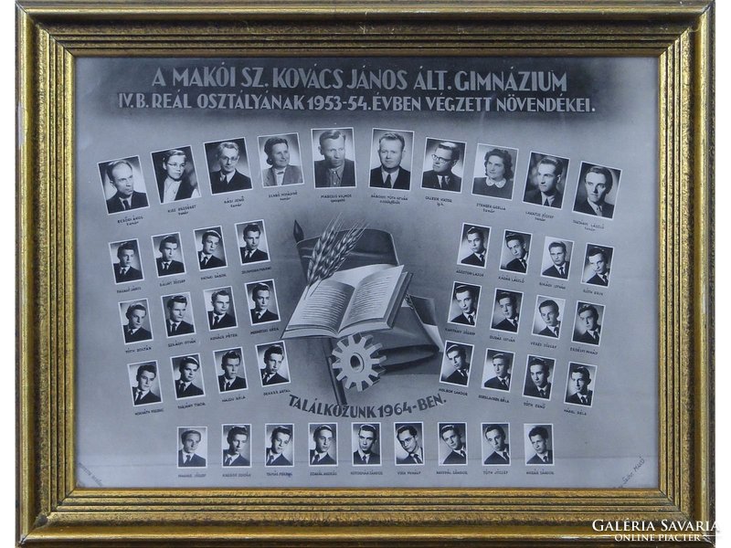 0E659 Régi makói tablókép 1953-54