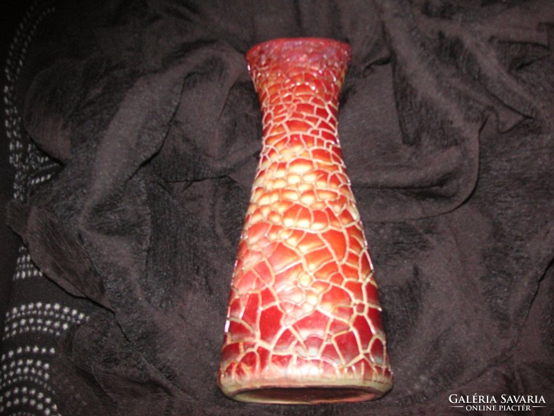 Zsolnay cracked glazed vase