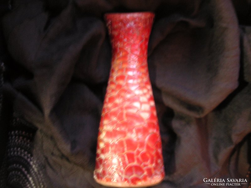 Zsolnay repesztett  mázas váza