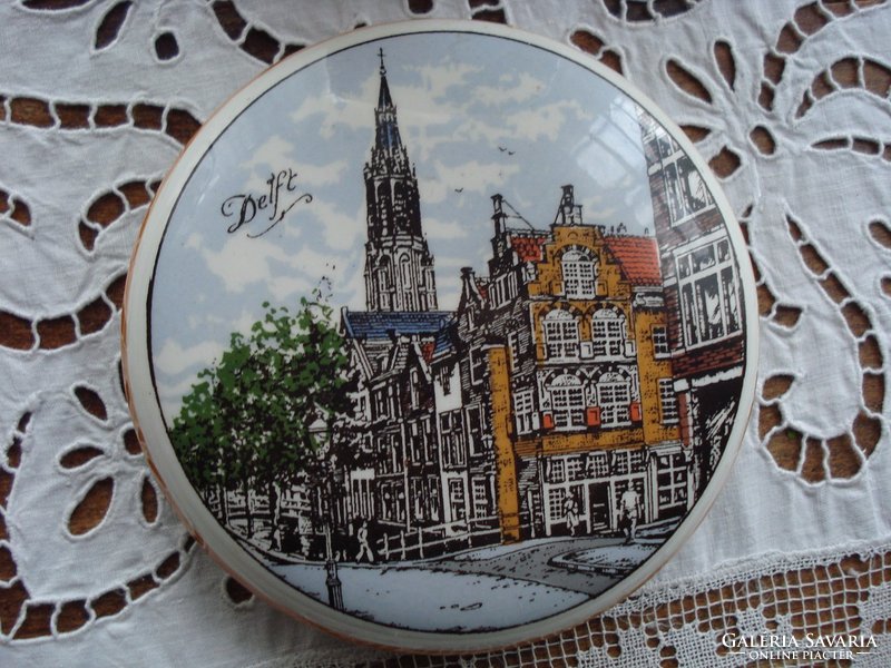 Delft-i kézzel festett fajansz cukorka- vagy keksztartó