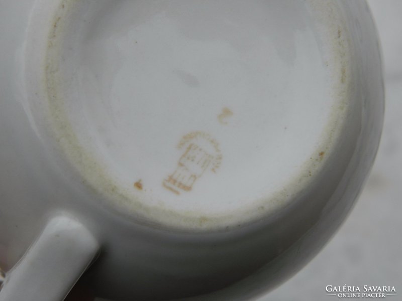 Antique thick village Zsolnay mug - tea cup