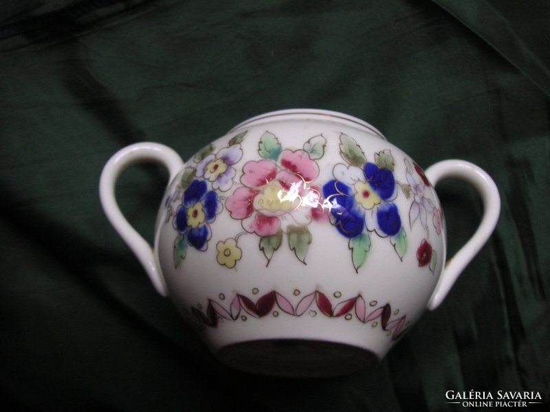 Zsolnay sugar bowl, hand-painted from the 60's