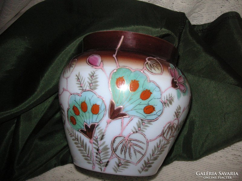 Antique, broken, bay glass vase