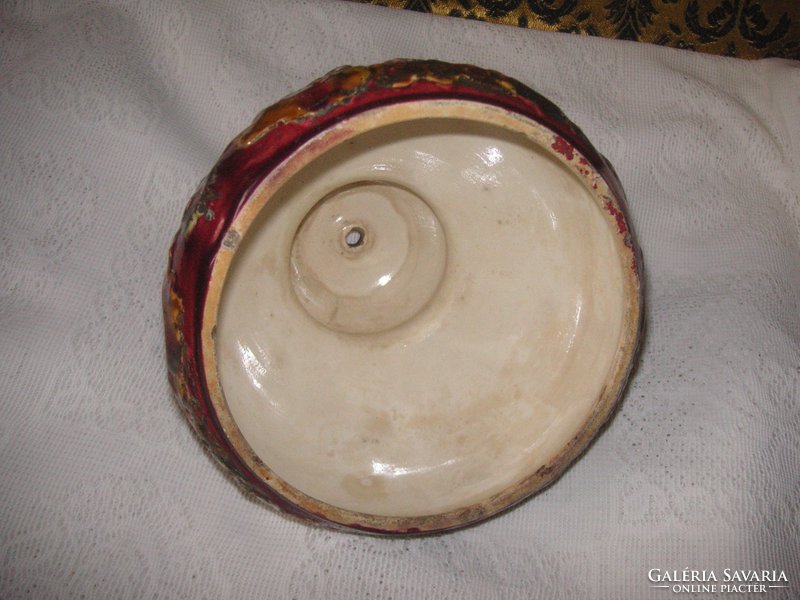 Fischer, part of majolica luster lamp, diameter 15 X 17 cm, neck part 8.2 cm