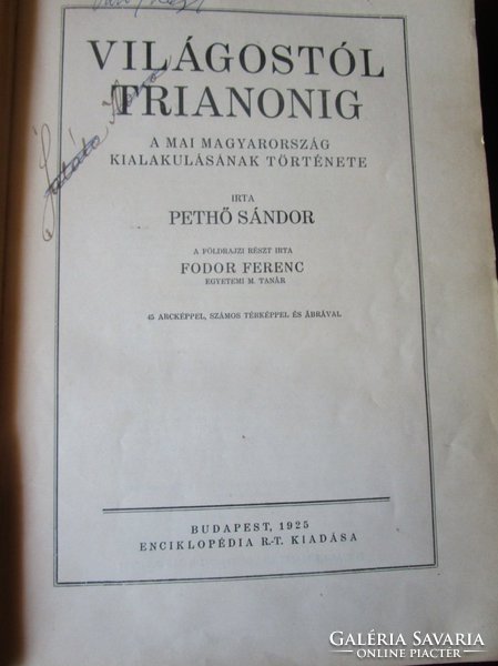  PETHŐ SÁNDOR : VILÁGOSTÓL TRIANONIG 1925