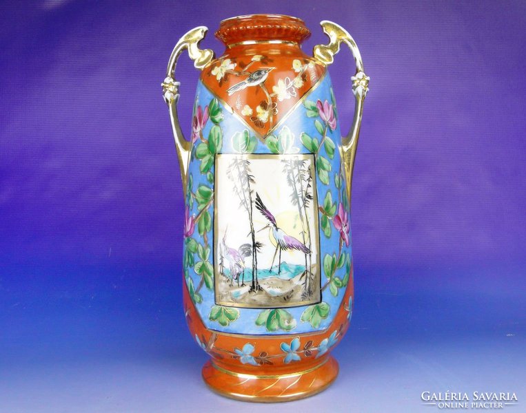 0E871 Antik nagyméretű keleti porcelán váza 1911