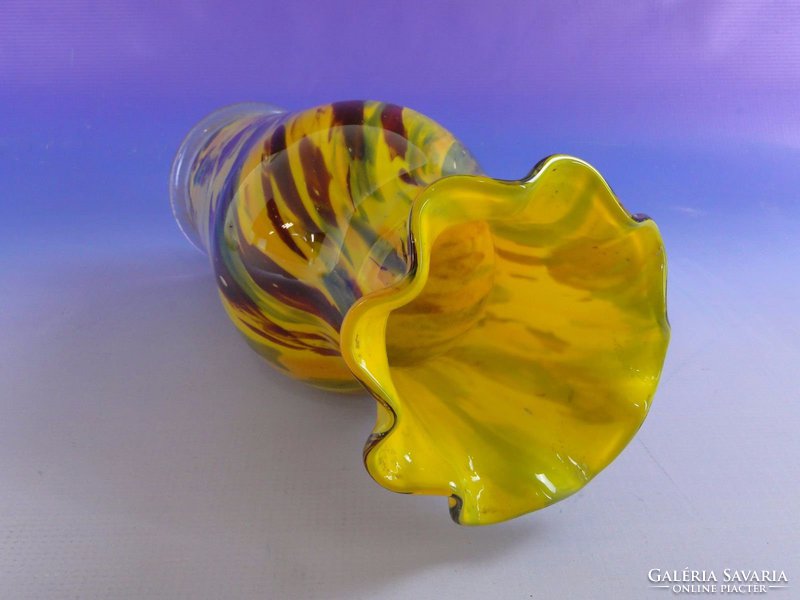 0E844 Régi muránói művészi fújtüveg váza 27 cm