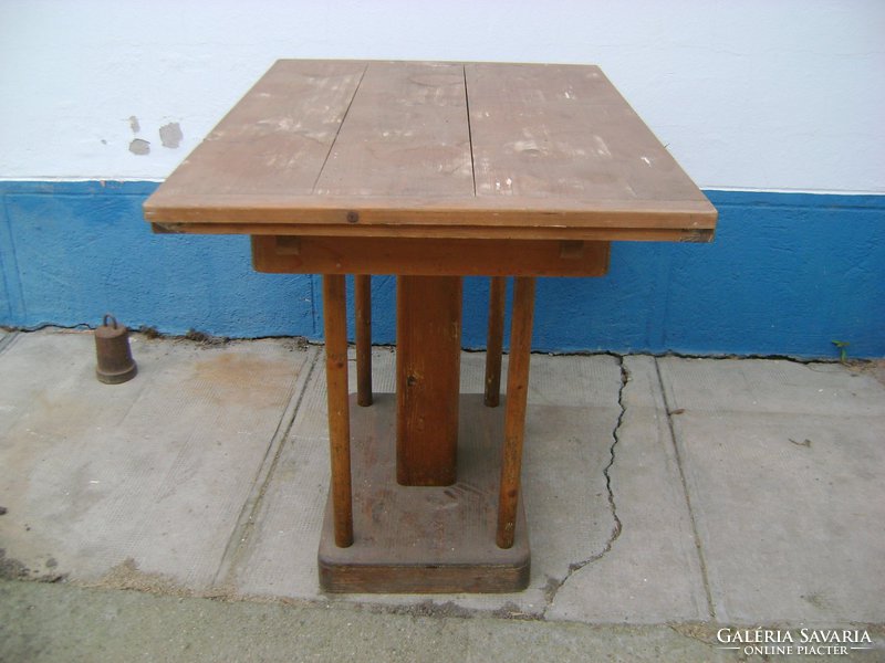 Old folding pine table