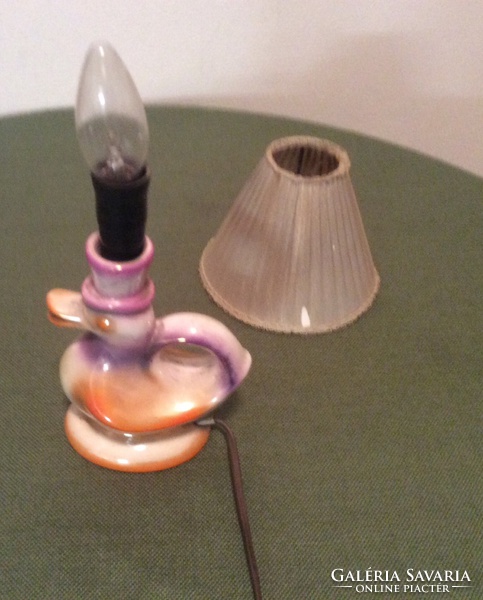 Retro table lamp with umbrella