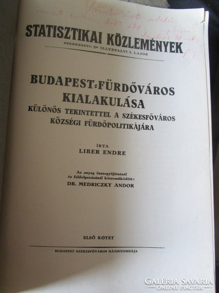 BUDAPEST FÜRDŐ VÁROS KIALAKULÁSA I. - III. 1934