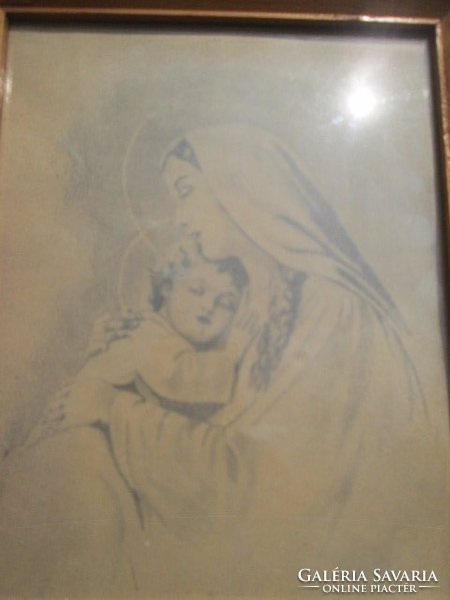 Kiss Pál 943 szignóval Mária gyermekével