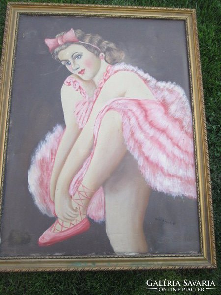 Large ballerina oil on canvas