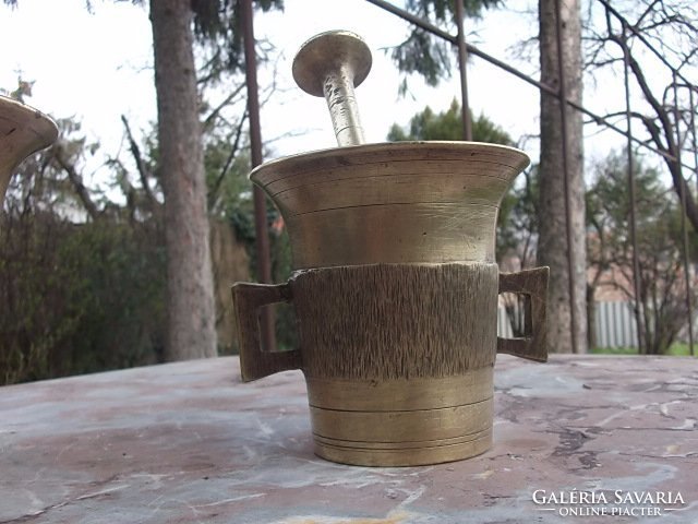 The classic ! Copper mortar + breaker ornate, intact-beautiful
