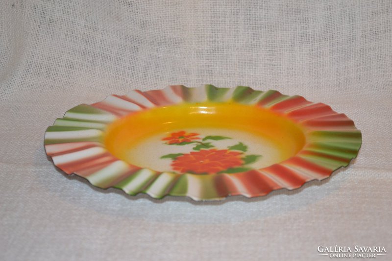 Fodros szélű zománcos fali tányér  ( DBZ0062 )