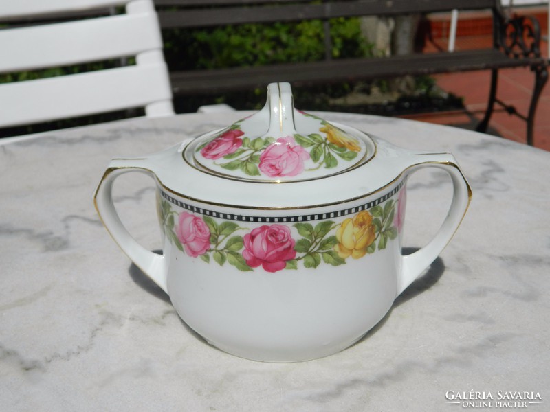 Our great-grandmothers' flower-patterned sugar bowl