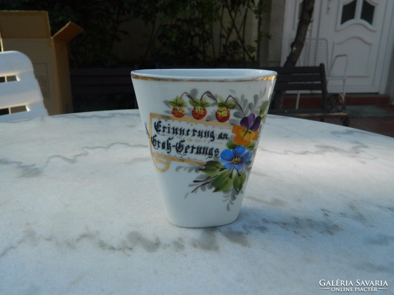Régi osztrák emlék díszpohár - csésze