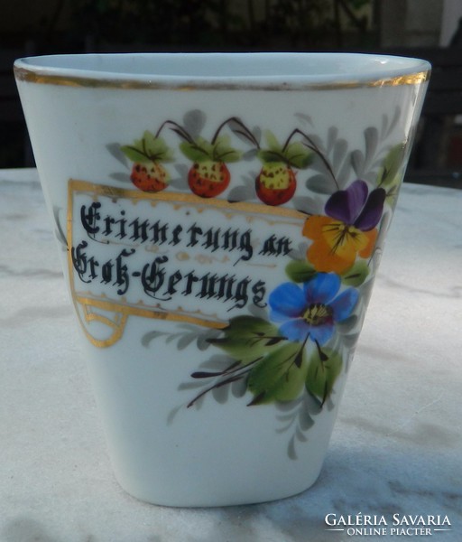 Régi osztrák emlék díszpohár - csésze