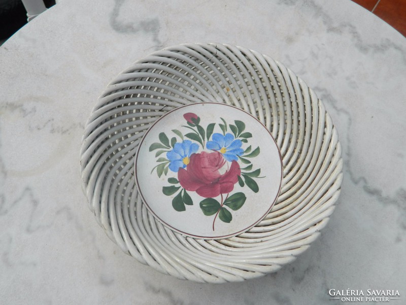 Városlód openwork braided hand-painted bowl