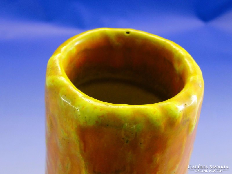 0A234 Retro folyatott mázas kerámia váza