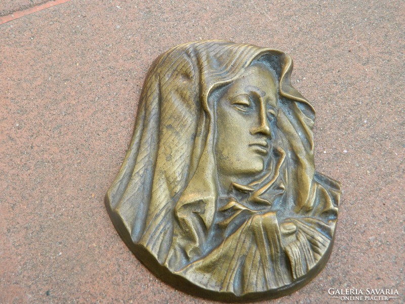 Copper / bronze Virgin Mary plaque