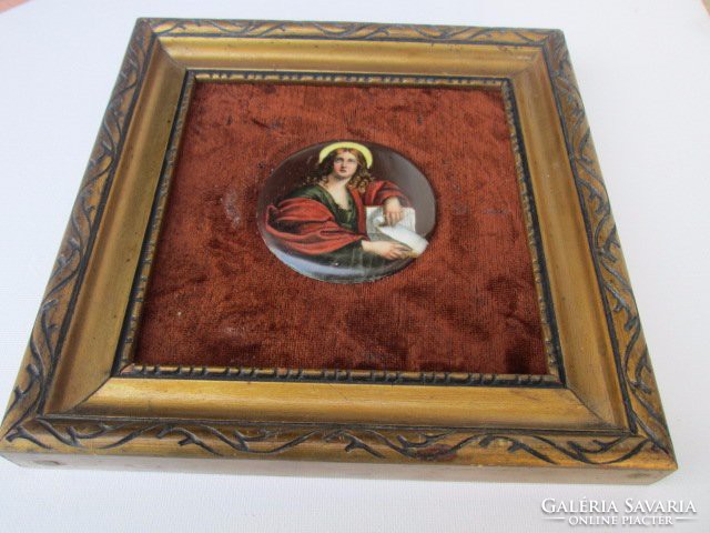 No. XVIII Porcelain picture from the beginning in a nice frame