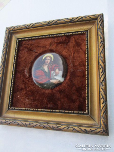 No. XVIII Porcelain picture from the beginning in a nice frame