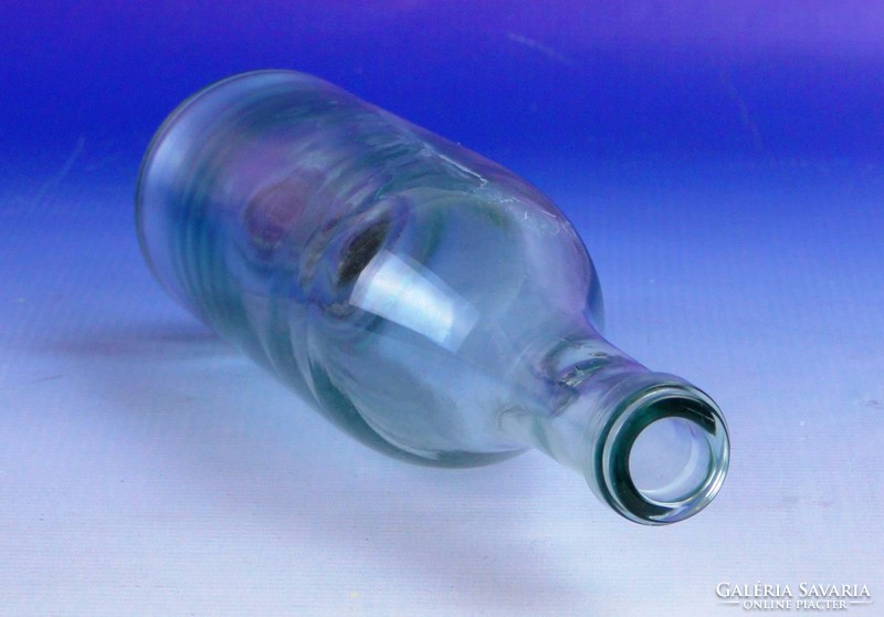 0F741 Antik fújt üveg palack 24 cm 3.5 dl