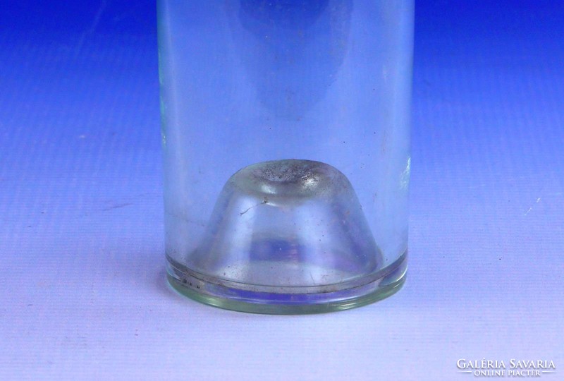 0F742 Antik fújt üveg palack 24 cm 3.5 dl
