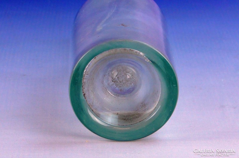 0F745 Antik fújt üveg palack 24 cm 3.5 dl
