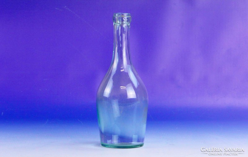 0F749 Antik fújt üveg palack 20 cm 3.5 dl